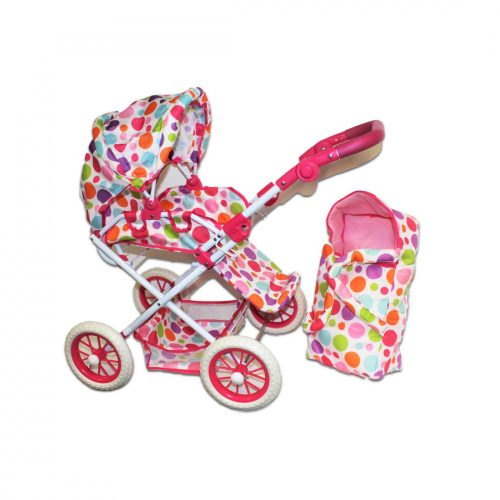 Doll Carrier játék babakocsi kivehető mózeskosárral