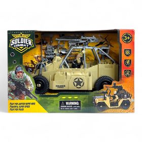 Katonai autó játékkészlet figurákkal