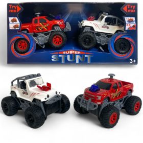   Elektromos pörgő autó készlet, hang- és fényhatással, 2 db-os