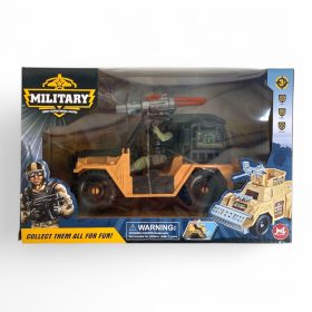 Katonai jeep játékkészlet katonával