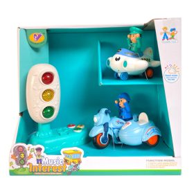 Bébi jármű szett – Hanggal, fénnyel, jelzőlámpával