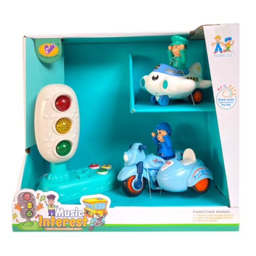 Bébi jármű szett – Hanggal, fénnyel, jelzőlámpával