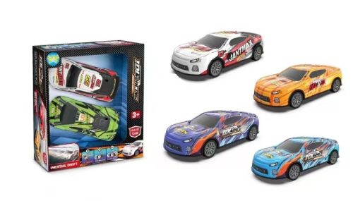 Fém driftelős autó készlet, 2 db-os, 4 színben
