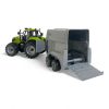 Farm World traktor lószállítós utánfutóval