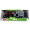Farm World traktor lószállítós utánfutóval