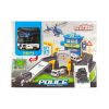 Rendőrállomás játékkészlet tereppel és járművekkel