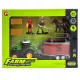 Hátrahúzós traktor farm játék szett