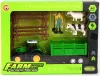 Hátrahúzós traktor farm játék szett