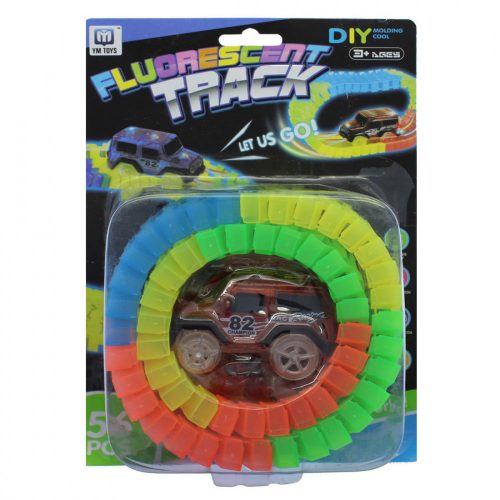 Fluorescent Track sötétben világító autó pálya autóval