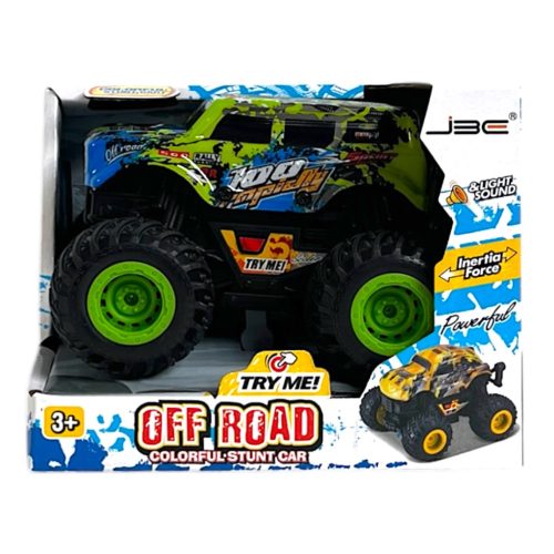 Elektromos terepjáró hang- és fényhatással, gumikerékkel, 2 színben