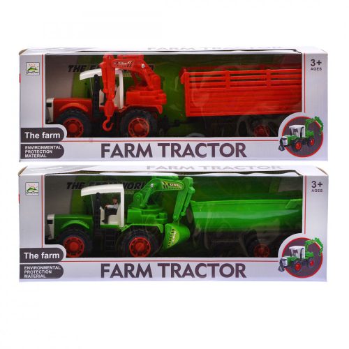 Farm Tractor utánfutóval és eszközzel