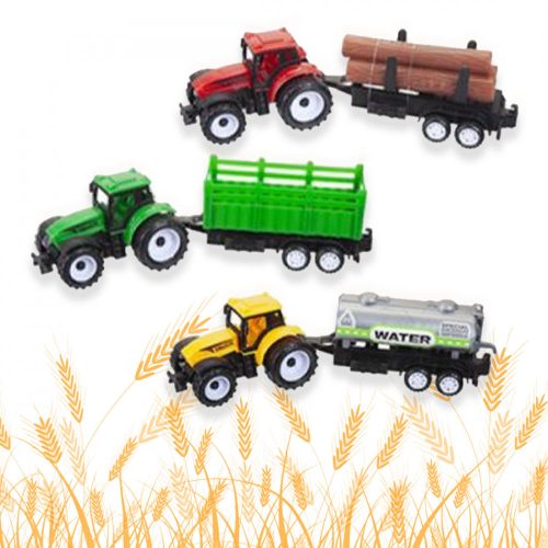 Farmer Truck traktor, 3 féle utánfutóval