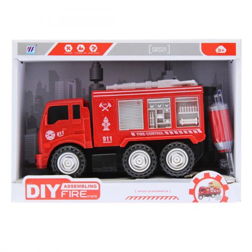 DIY Fire enging szerelős tűzoltó autó csavarhúzóval