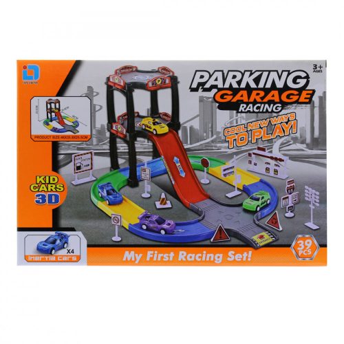 Parking Garage Racing garázs parkoló készlet 4 autóval