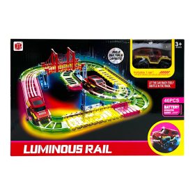 Világító autópálya összeépítős készlet 1 autóval