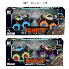 Ütközős gumikerék autó készlet, 2 db-os, 2 színben