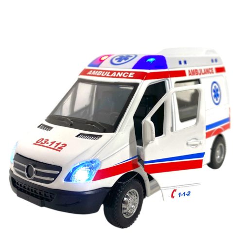 Hang- és fényhatású fém mentőautó