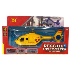 Fém helikopter hang- és fényhatásokkal