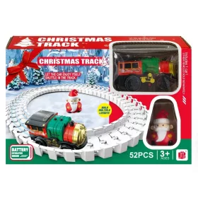 Összeépíthető karácsonyi vonatpálya készlet 52db-os