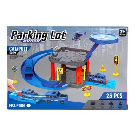   Rendőrségi garázs és parkoló készlet helikopter leszállóval