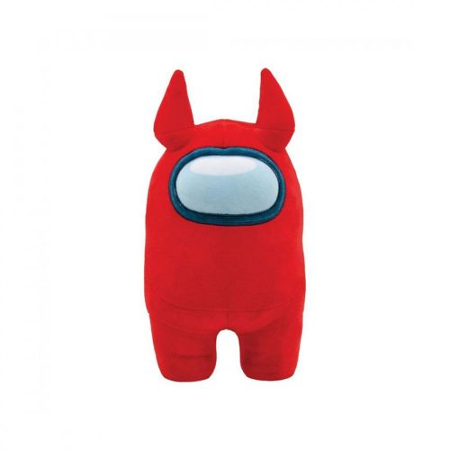 Among Us Plüss, 25 cm, piros, szarvakkal