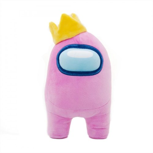 Among Us Plüss, 30 cm - Rózsaszín, Koronával