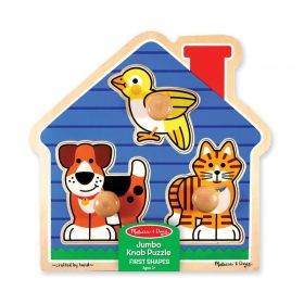   Melissa & Doug Fa Készségfejlesztő, Puzzle Fogantyúval, Kis Kedvencek