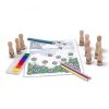 Melissa & Doug Fa Nyomda Készlet Ceruzákkal, Fogantyús