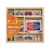 Melissa and Doug Fa nyomda készlet ceruzákkal, járművek