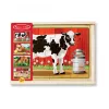 Melissa & Doug Fa Készségfejlesztő Játék, Puzzle, Farm Állatai