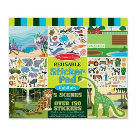   Melissa & Doug Kreatív Játék, Újrahasználható Matrica Készlet, Élőhelyek