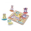 Melissa & Doug Fa Készségfejlesztő, Óriás Puzzle, Hintázó Vadállatok