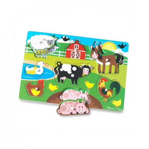 Melissa & Doug Puzzle Fogantyúval, Farm Állatai 