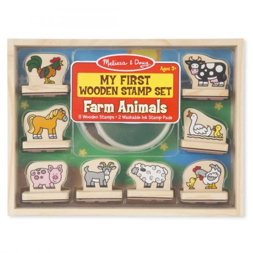 Melissa and Doug Fa nyomda készlet, Első nyomdám, farm állatai