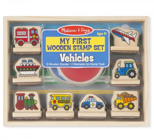Melissa & Doug Fa Nyomda Készlet, Első Nyomdám, Járművek