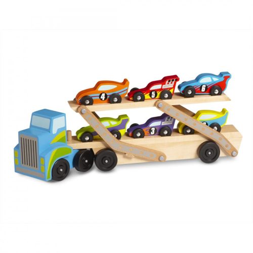 Melissa & Doug Fa Jármű, Mega Versenyautó Szállító