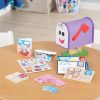 Melissa & Doug Készségfejlesztő Játék, Azúrkék Nyomok és Te - Fa Postaláda készlet