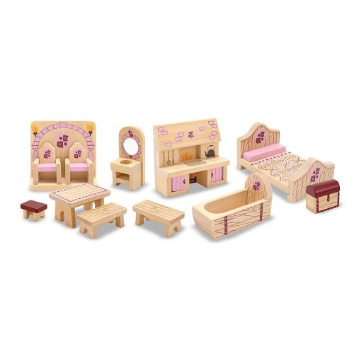 Melissa & Doug Fa Bútorkészlet Kastélyhoz