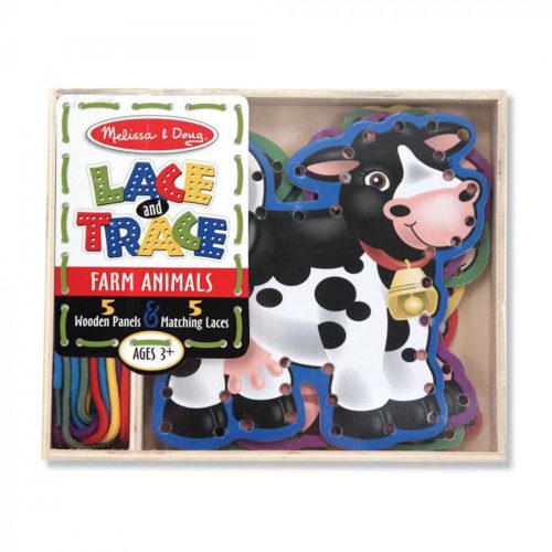 Melissa & Doug Fa Készségfejlesztő, Fűzős Farm