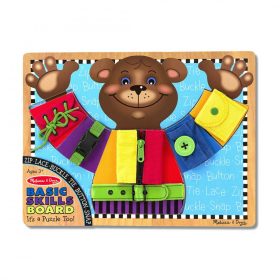   Melissa and Doug Készségfejlesztő játék, Tanuló maci, öltözködés