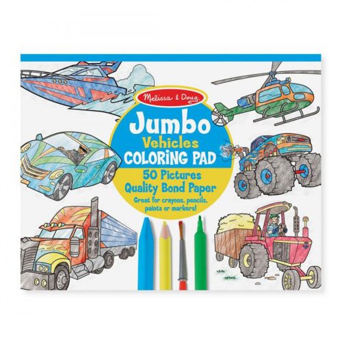 Melissa & Doug Jumbo Színező, Járművek