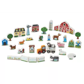 Melissa & Doug Fa Építőjáték, Farm és Traktor
