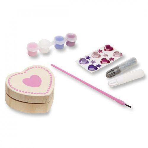Melissa & Doug Kreatív Játék, Fa Doboz Díszítés, Szív