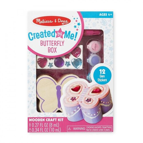 Melissa & Doug, Kreatív Játék, Fa Doboz Díszítés, Pillangó