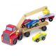 Melissa and Doug Fa jármű, mágneses autószállító