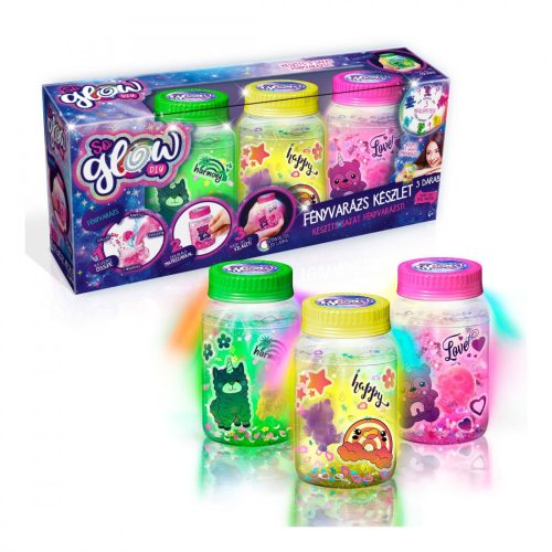 Canal toys fényvarázs, 3 darabos, sárga-rózsaszín-zöld