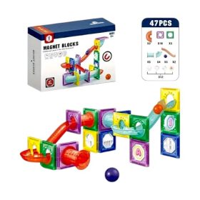 Mágneses golyópálya építő készlet 47db-os