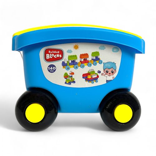 Building Blocks – 140 darabos építőkocka szett gurulós tárolóban