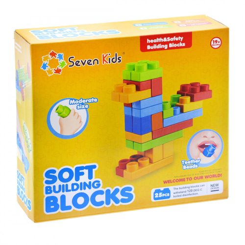 Soft Building Blocks puha építőkocka környezetbarát műanyagból