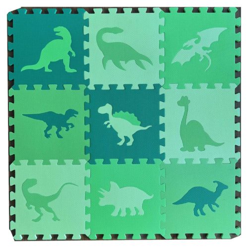 Puzzle szőnyeg, EVA, Dínós, 9 lap